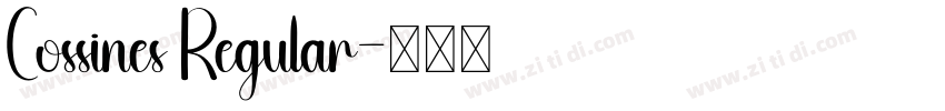 Cossines Regular字体转换
